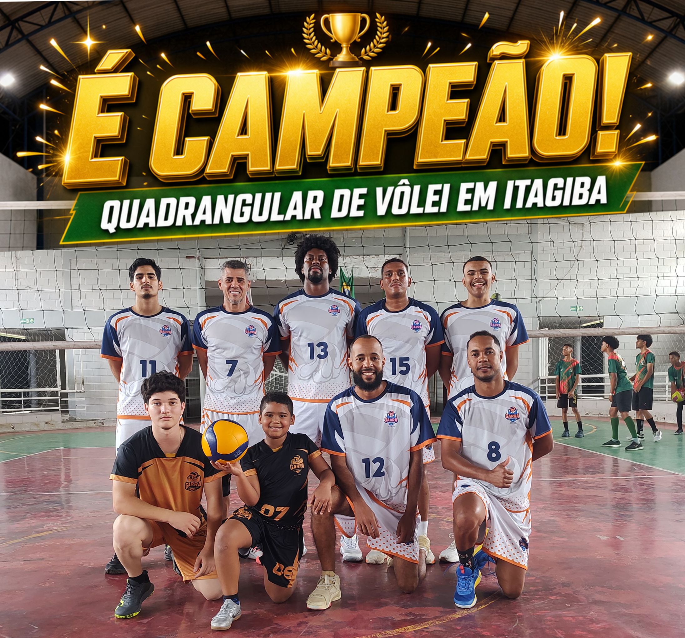 Equipe Garra campeã Quadrangular Itagibá