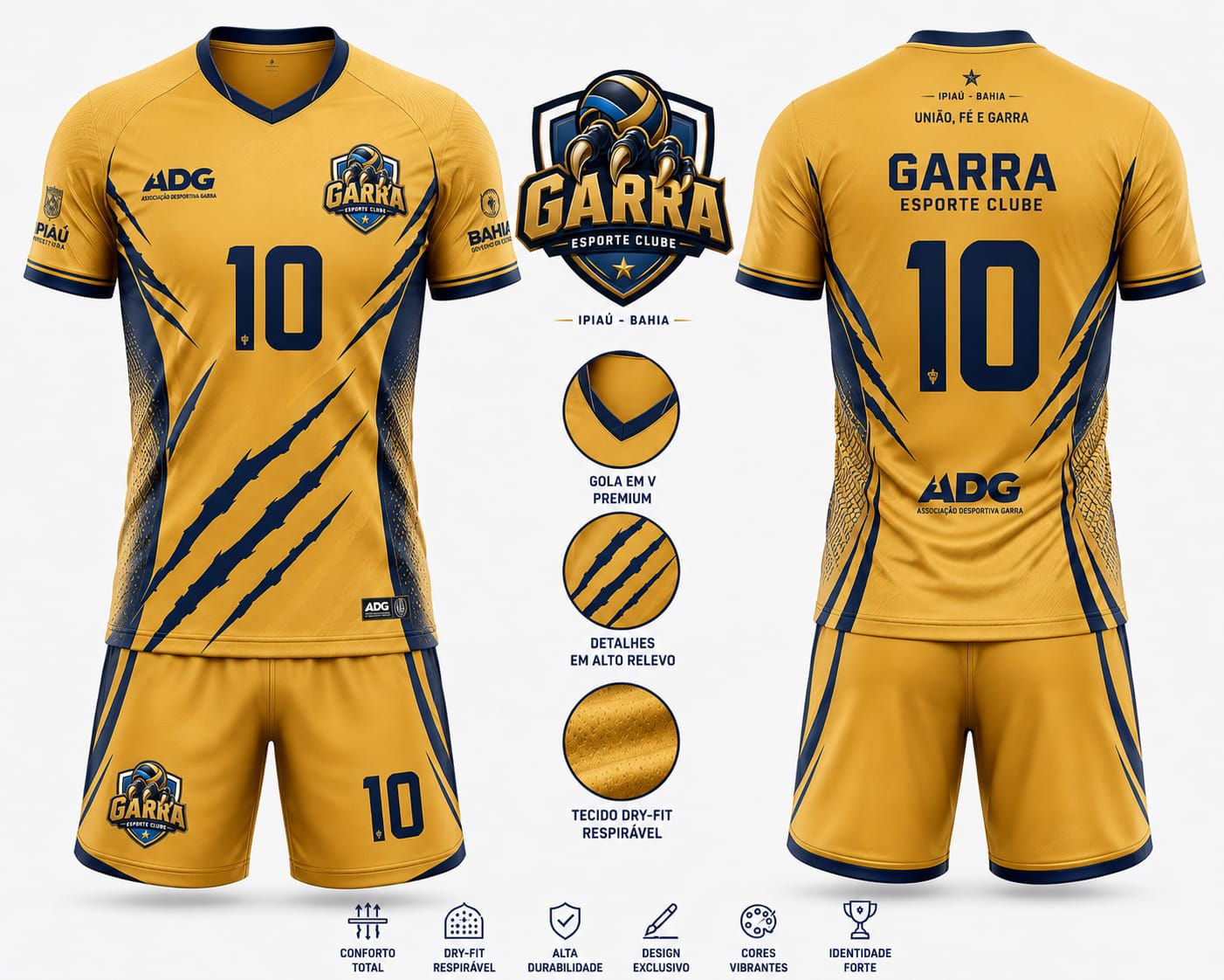 Uniforme Garra Líbero Dourado